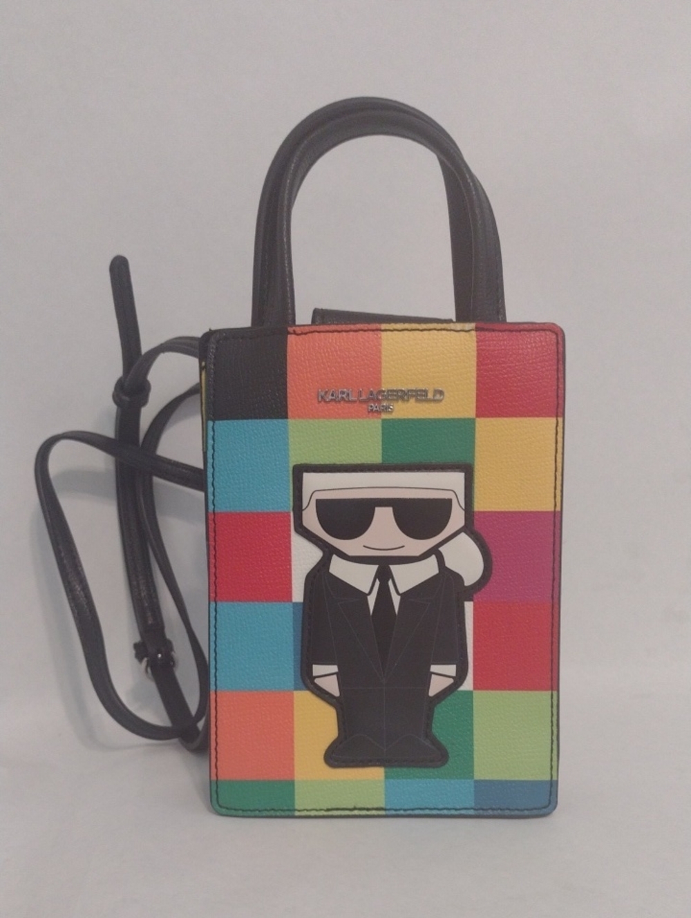 Karl Lagerfeld Multicolor Checkered Mini Tote (J1032)